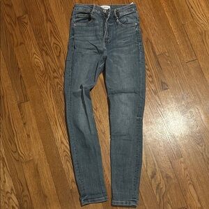 High-Waisted Blue Denim Jeans